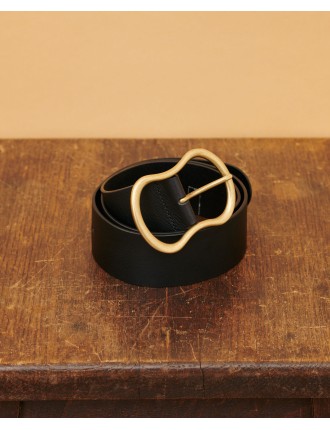 Ceinture large en cuir black