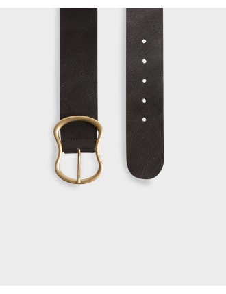 Ceinture large en cuir black