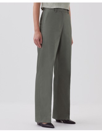 BLANDINE - Pantalon droit basil dark green