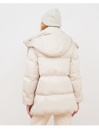 MARGOTTE - Doudoune mi-longue off white