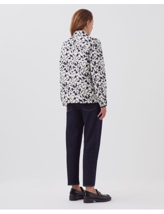 Veste matelassée en coton new fl ikat ecru