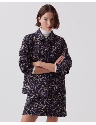 Veste matelassée en coton new fl ikat navy