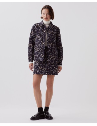 Veste matelassée en coton new fl ikat navy