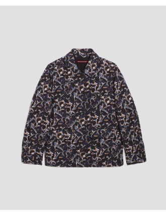 Veste matelassée en coton new fl ikat navy