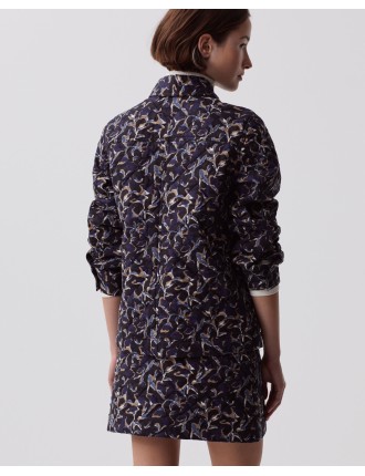 Veste matelassée en coton new fl ikat navy