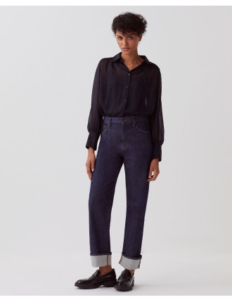 AVA - Jean straight selvedge denim brut