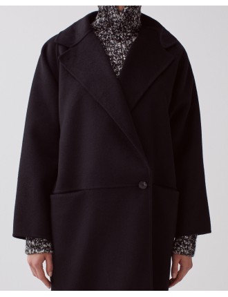 Manteau long double face black beauty