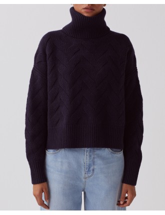 Pull col roulé en laine night sky