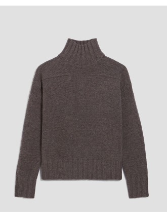 Pull col montant en laine steeple gray