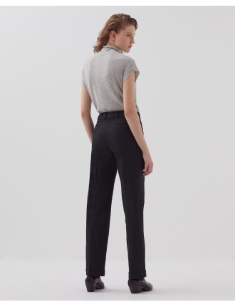 COLETTE - Pantalon droit black beauty