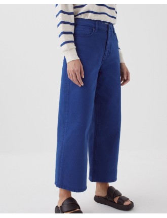 EMY - Jean cropped wide leg sodalite blue