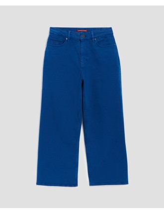 EMY - Jean cropped wide leg sodalite blue