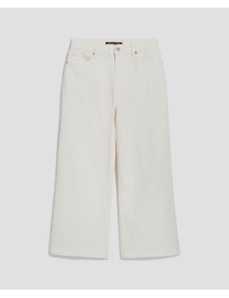 EMY - Jean cropped wide leg white