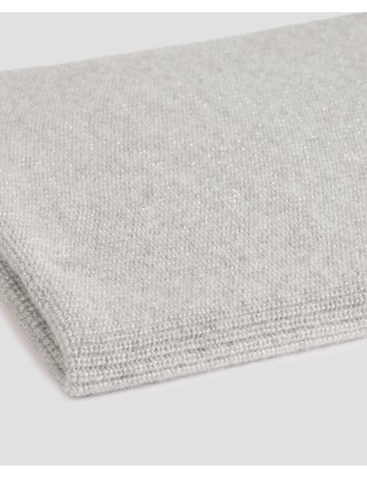 Snood cachemire mélangé ashen gray lurex