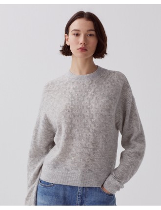 Pull à point fantaisie light gray