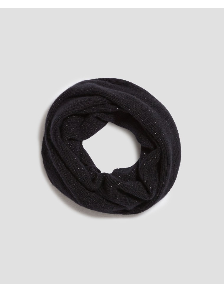 Snood cachemire mélangé black lurex