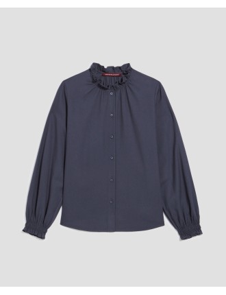 Blouse à col volanté odyssey gray