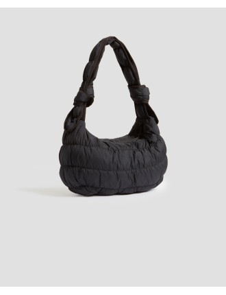 Sac demi-lune matelassé black