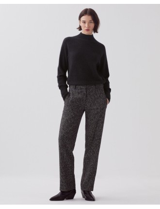 COLETTE - Pantalon droit neppie black