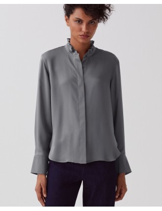 Chemise fluide à volants grey