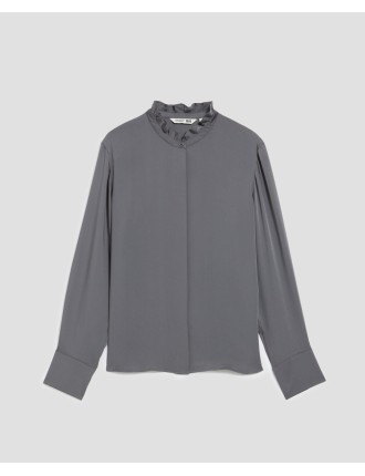 Chemise fluide à volants grey