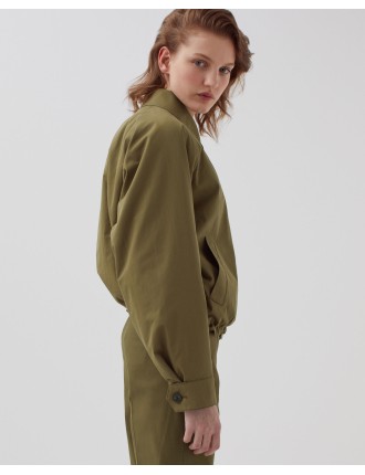 Blouson court military olive