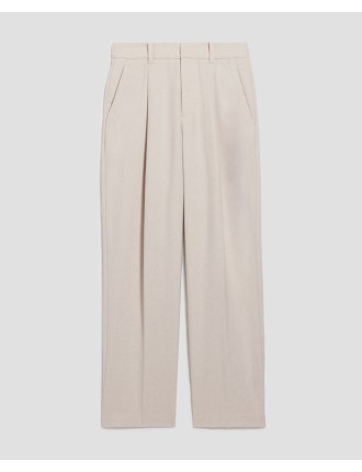 Pantalon droit en laine natural