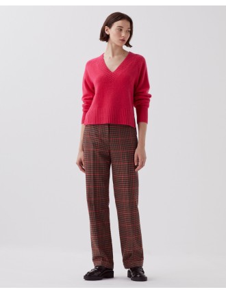 COLETTE - Pantalon droit check pink