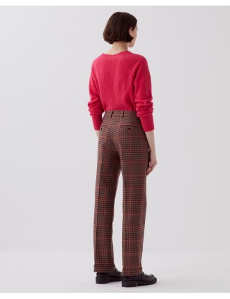 COLETTE - Pantalon droit check pink