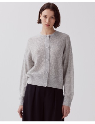 Cardigan à point fantaisie light gray