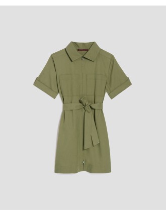 Robe cargo zippée covert green