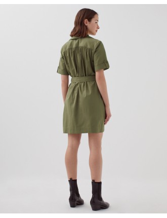 Robe cargo zippée covert green