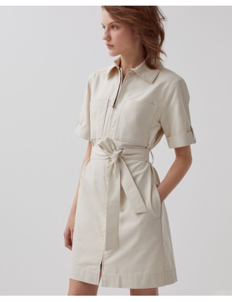 Robe cargo zippée beige