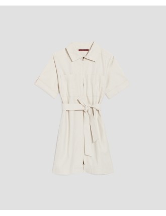 Robe cargo zippée beige