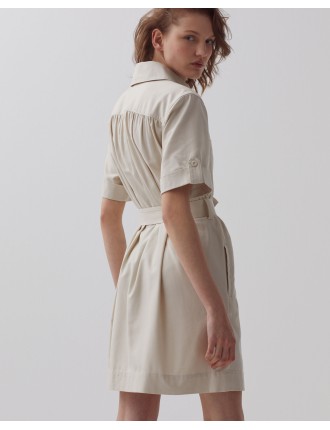 Robe cargo zippée beige