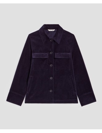 Veste en velours côtelé navy