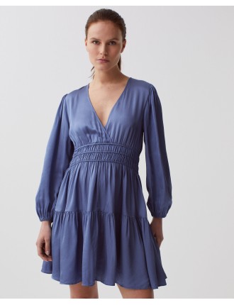 Robe courte fluide gray blue