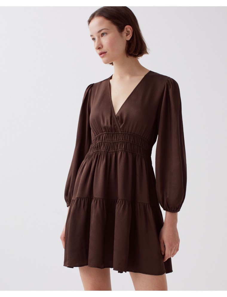 Robe courte fluide coffee bean