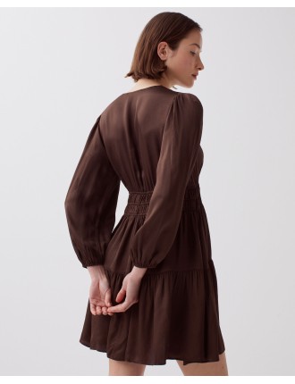 Robe courte fluide coffee bean