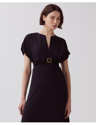 Robe fluide toucher soie black beauty