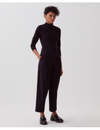 PEGGY - Pantalon carrot black beauty