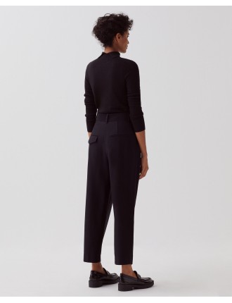 PEGGY - Pantalon carrot black beauty