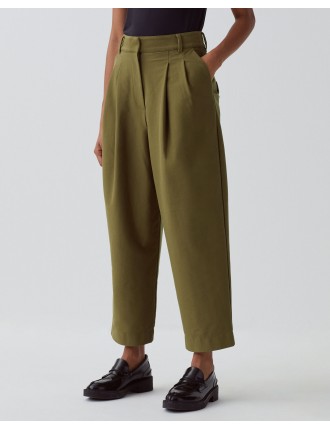 PEGGY - Pantalon carrot military olive