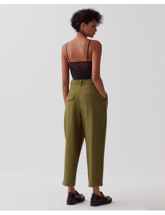 PEGGY - Pantalon carrot military olive