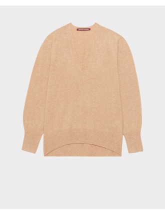 Pull en cachemire beige