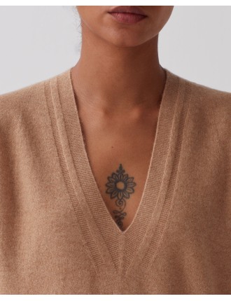 Pull en cachemire beige