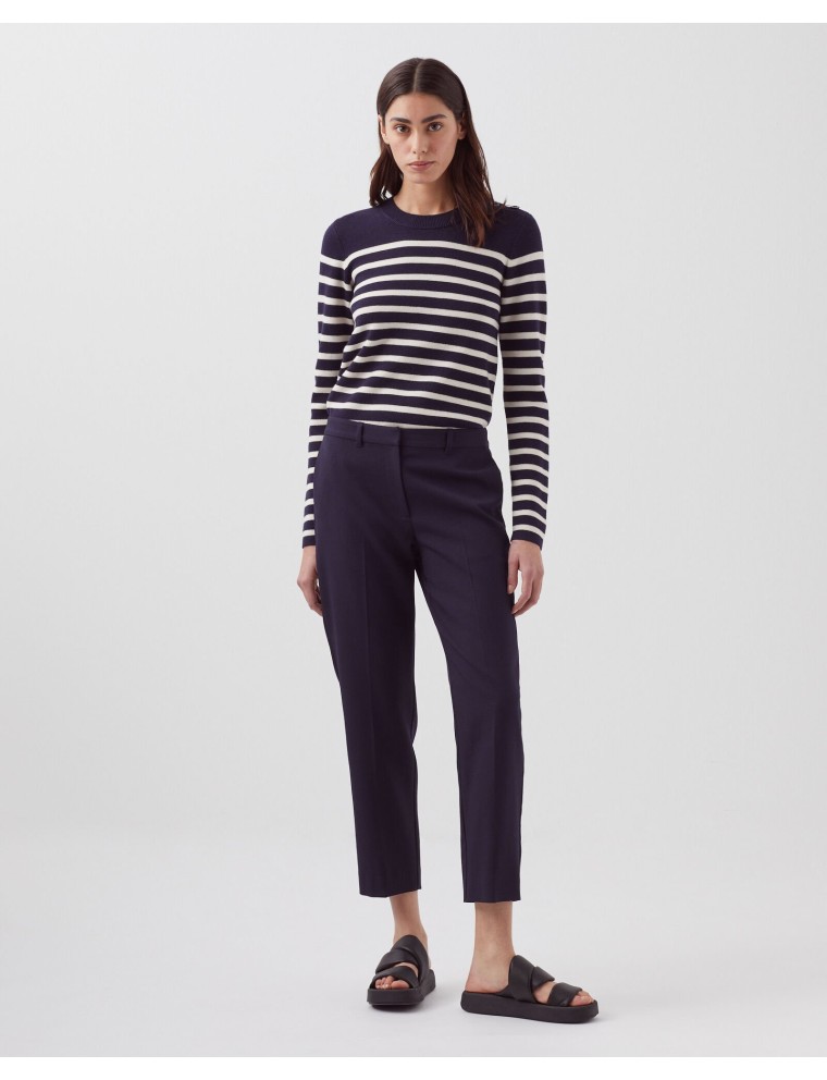 MARGUERITE - Pantalon cigarette navy