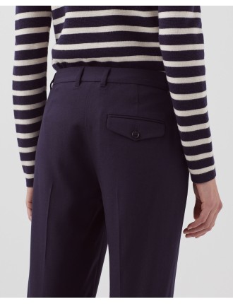 MARGUERITE - Pantalon cigarette navy