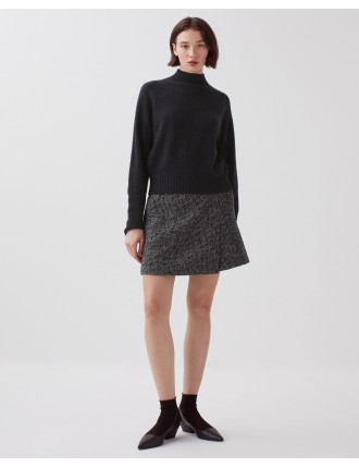 Pull col montant en cachemire moonless gray