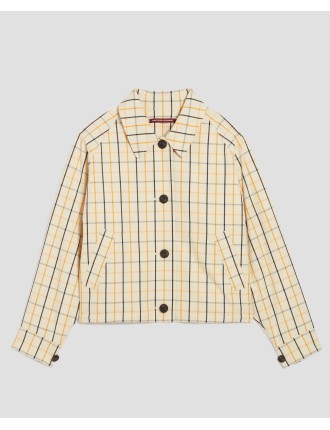 Blouson court  check beige